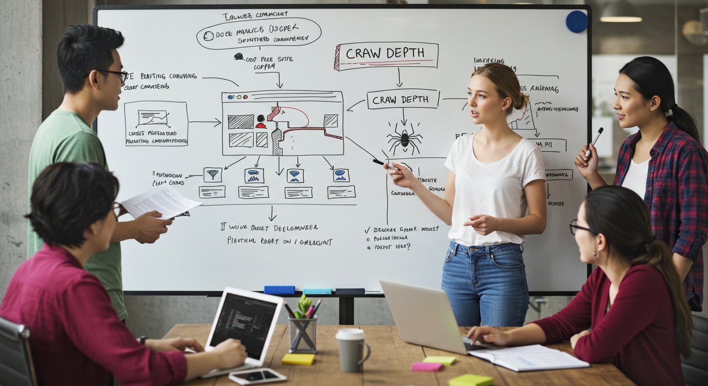 Пример crawl depth на сайте Crawl depth сайта