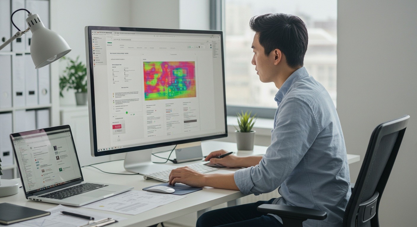 Визуализация тепловой карты на сайте Heatmap анализа сайта