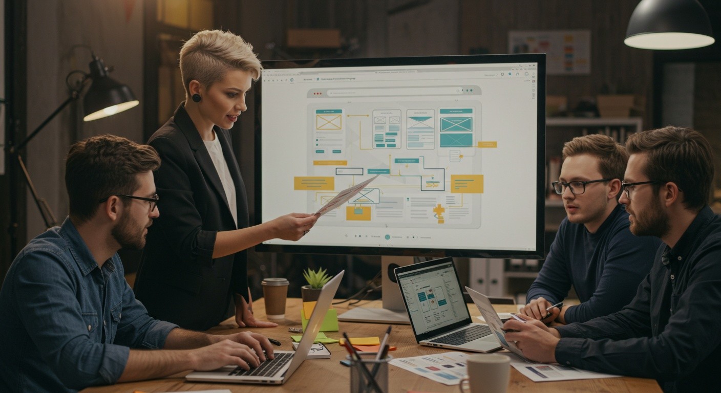 Прототип сайта на экране